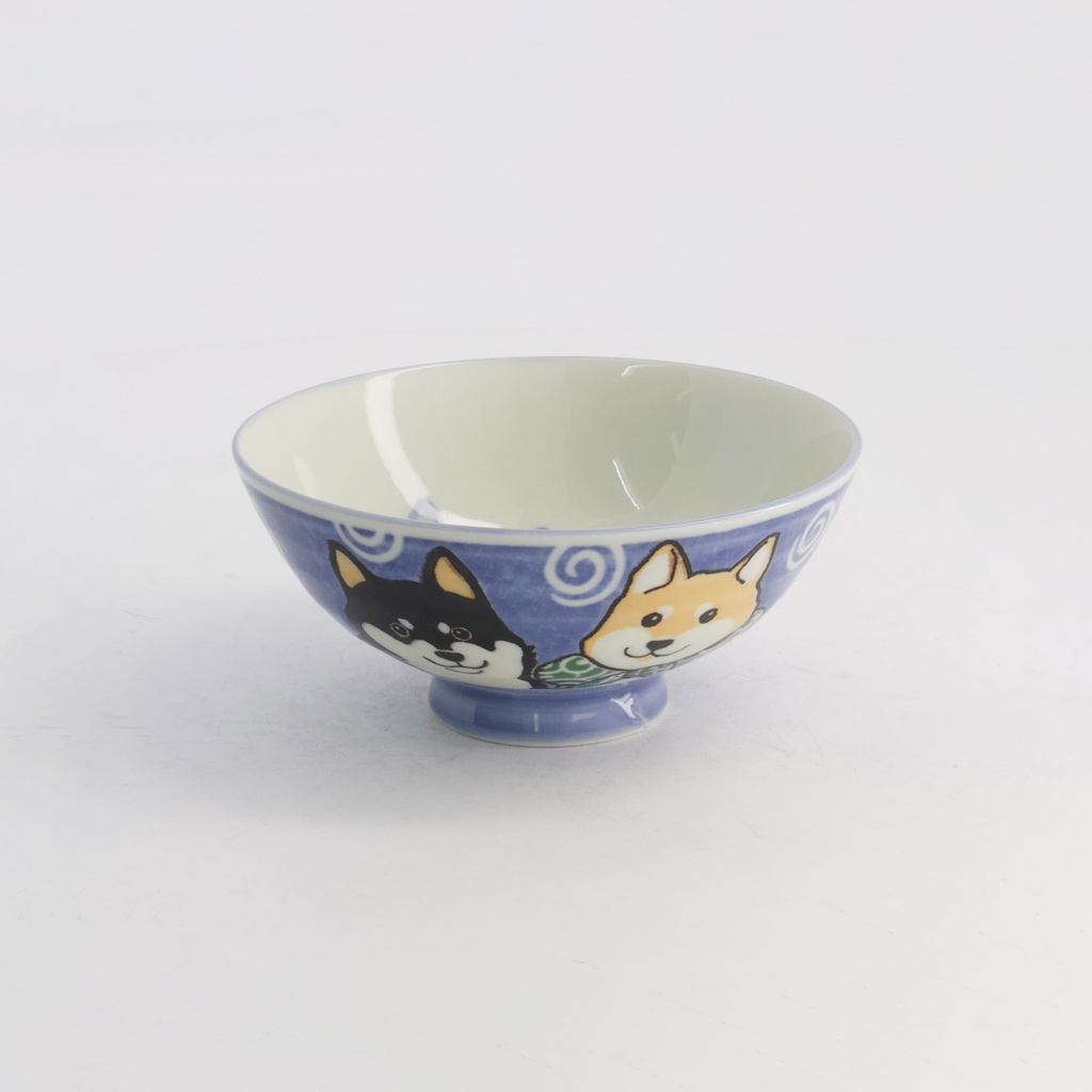 Kawaii Rice Bowl Shiba-Dog 14x6.5cm 500ml Blue 5/90