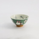 Kawaii Rice Bowl Rabbit 11.5x6.4cm 300ml Green 5/120