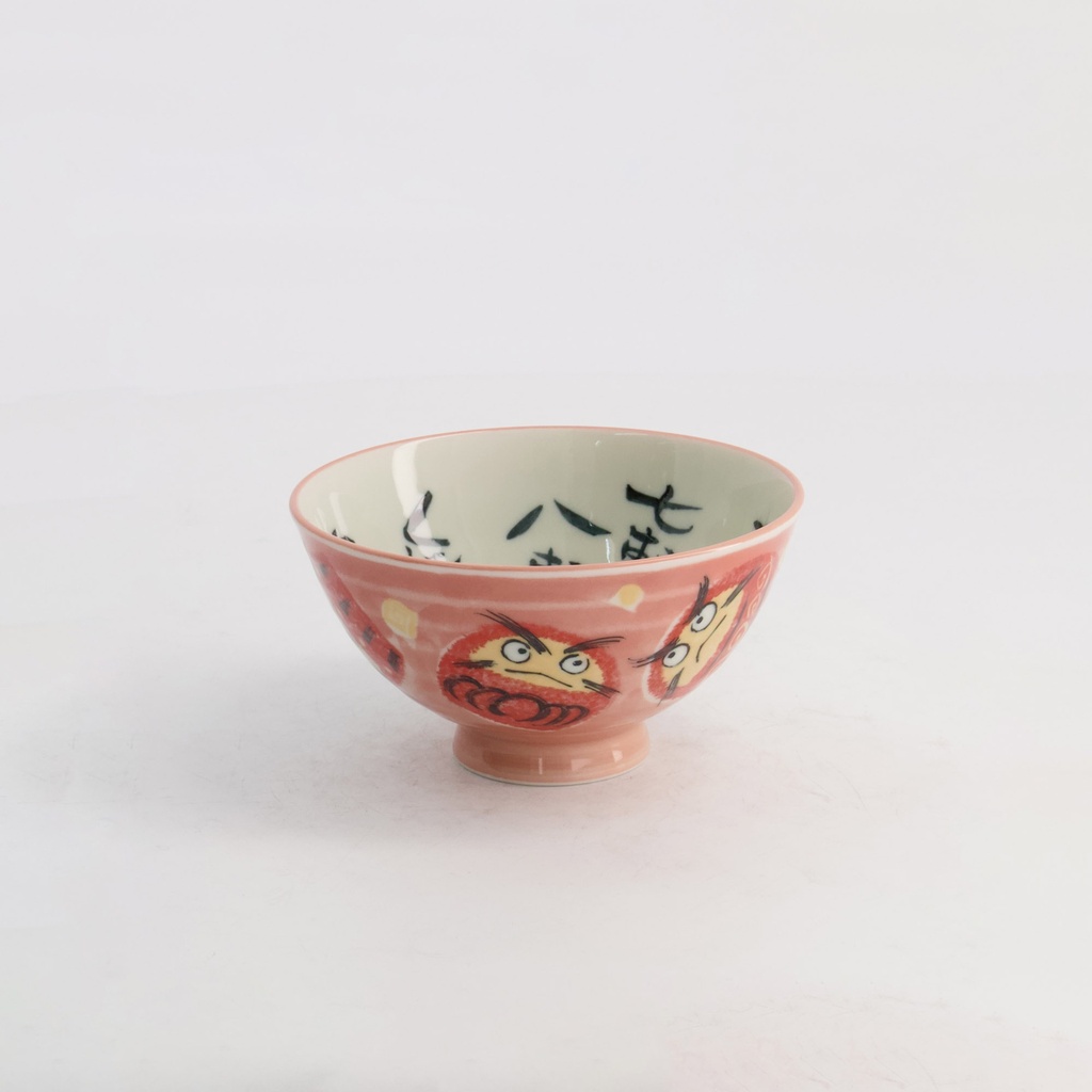 Kawaii Rice Bowl Daruma 11.4x6.2cm 300ml Pink 5/120