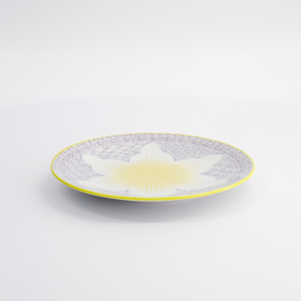 Lily Flower Plate 20x2cm Purple 21151 6/48