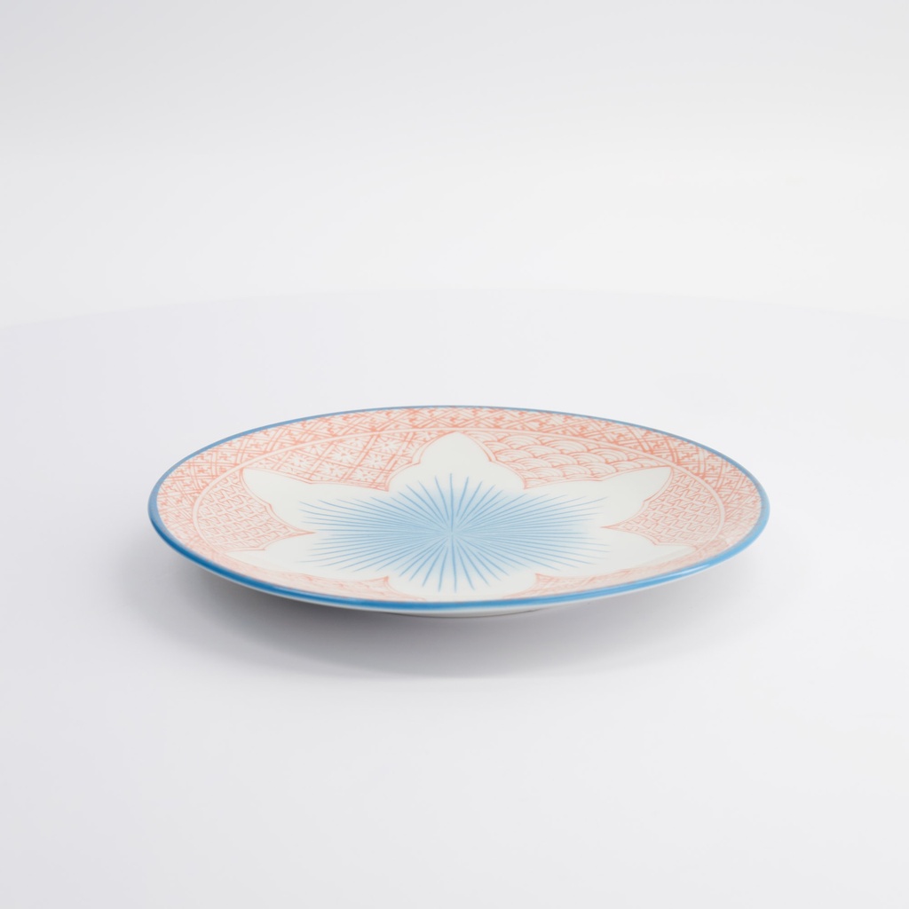 Lily Flower Plate 20x2cm Red 21153 6/48