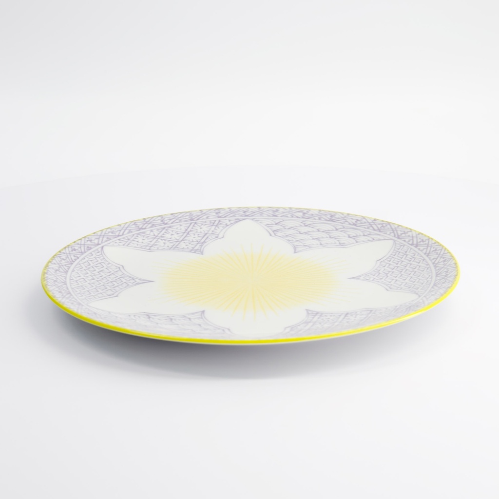 Lily Flower Plate 26x2cm Purple 21155 6/36