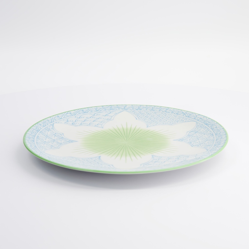 Lily Flower Plate 26x2cm Light Blue 21158 6/36