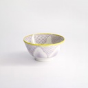 Lily Flower Small Tayo Bowl 13.5x6.8cm 300ml Purple 21159 6/48