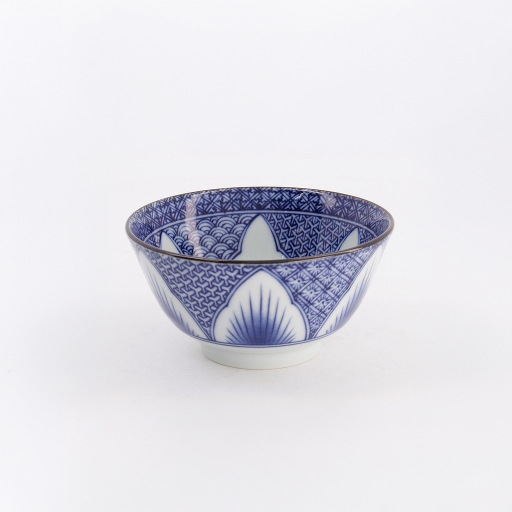 Lily Flower Small Tayo Bowl 13.5x6.8cm 300ml Blue 21160 6/48