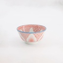 Lily Flower Small Tayo Bowl 13.5x6.8cm 300ml Red 21161 6/48