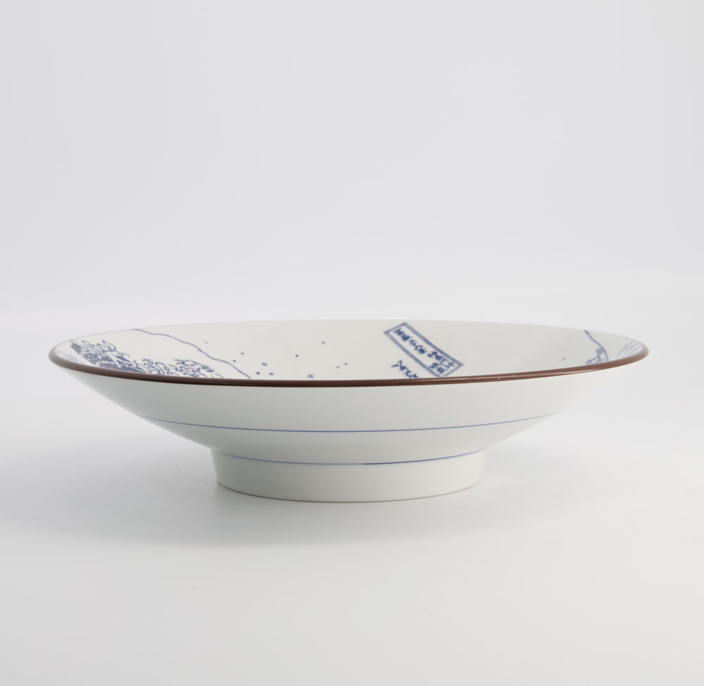 Hokusai Nami Ramen Bowl 27x6cm Blue/White 3/18 21207