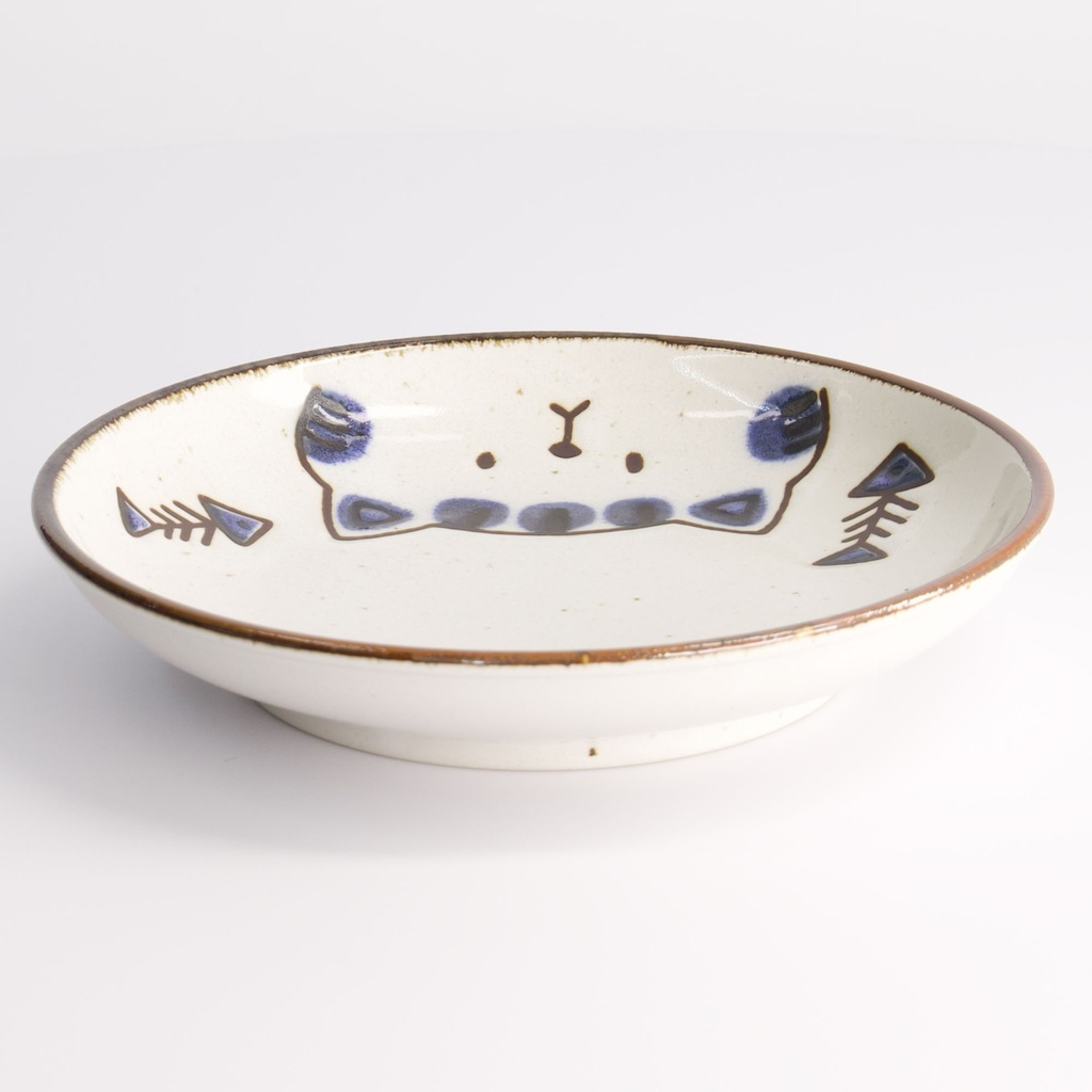 Kawaii Cat Neko Plate 16.2x3.4cm Blue 21267 6/72