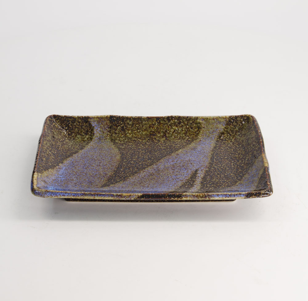 Mino Craft Rectangular Plate 21x13.5x2.8 Bk/Bl 6/48