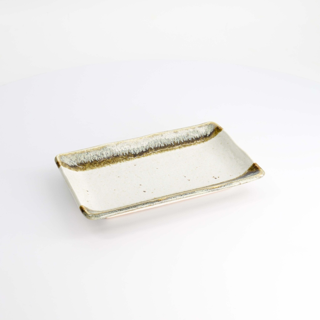 Mino Craft Rectangular Plate 21x13.5x2.8cm White 6/48