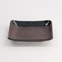 Masiko Kinyo Plate 13.7x11.2x3cm Black 6/72