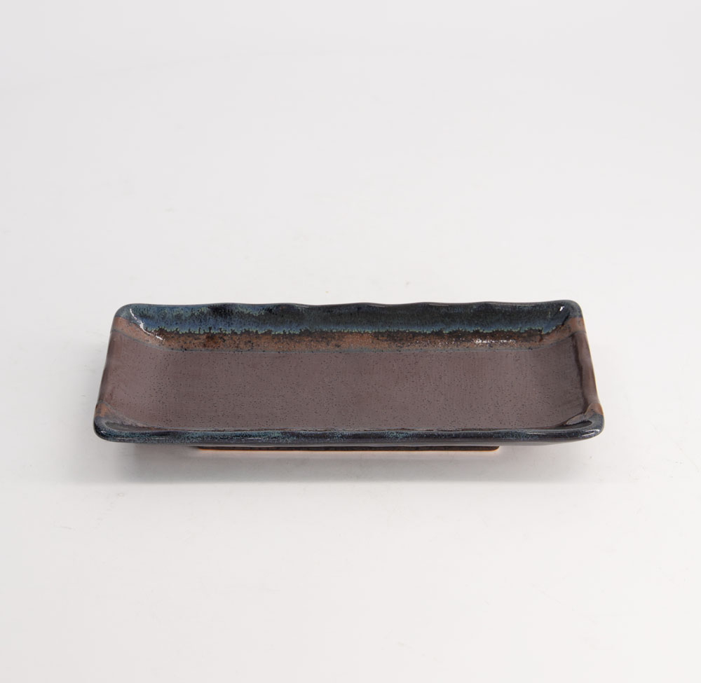 Masiko Kinyo Plate 19.5x9.5x2.5cm Black 6/72