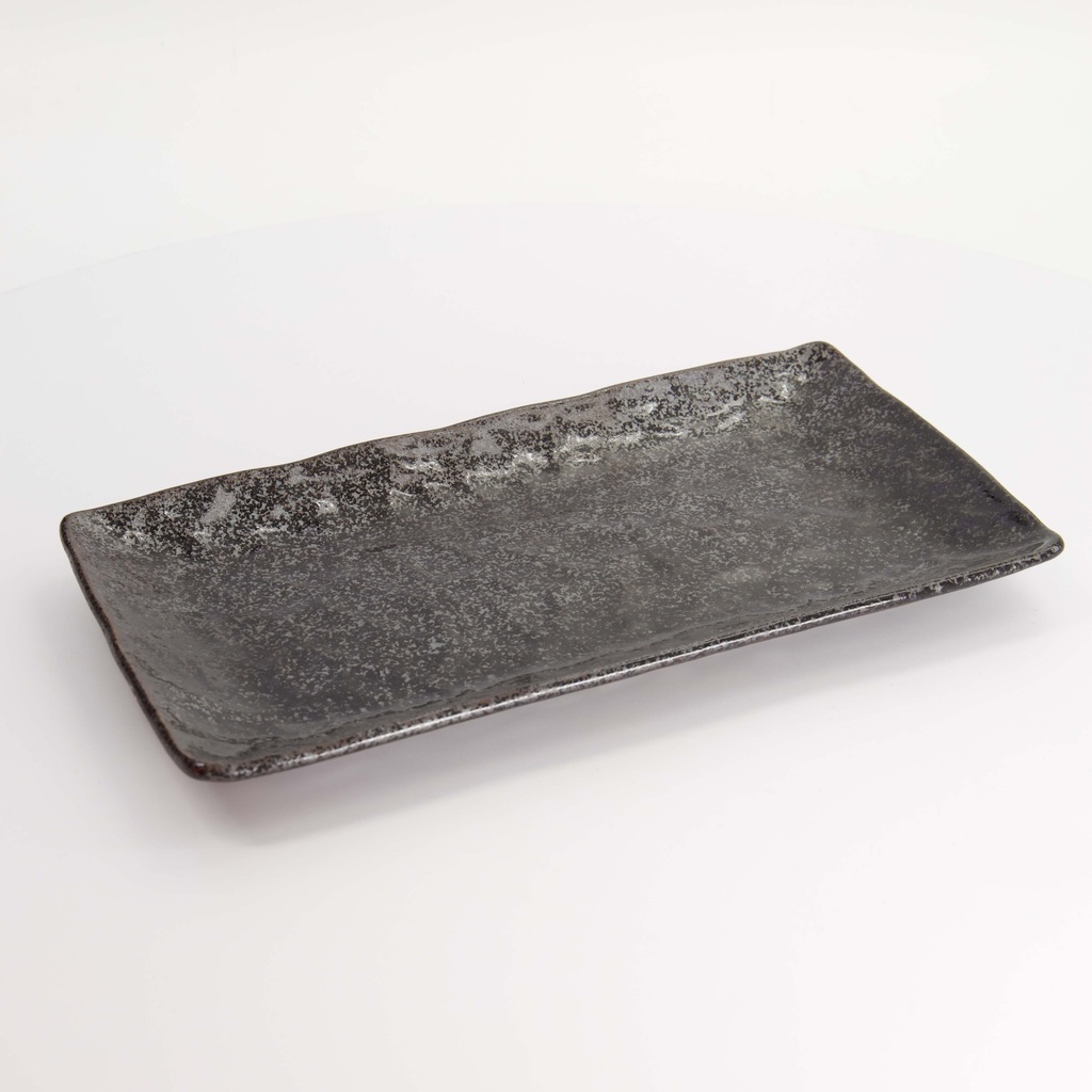 Mino Craft Rectangular Plate 31x16.5x3cm Black 4/24
