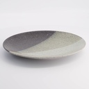 Oboro Yamakage Round Plate 28.5x3.5cm Bk/Br 21083 3/18