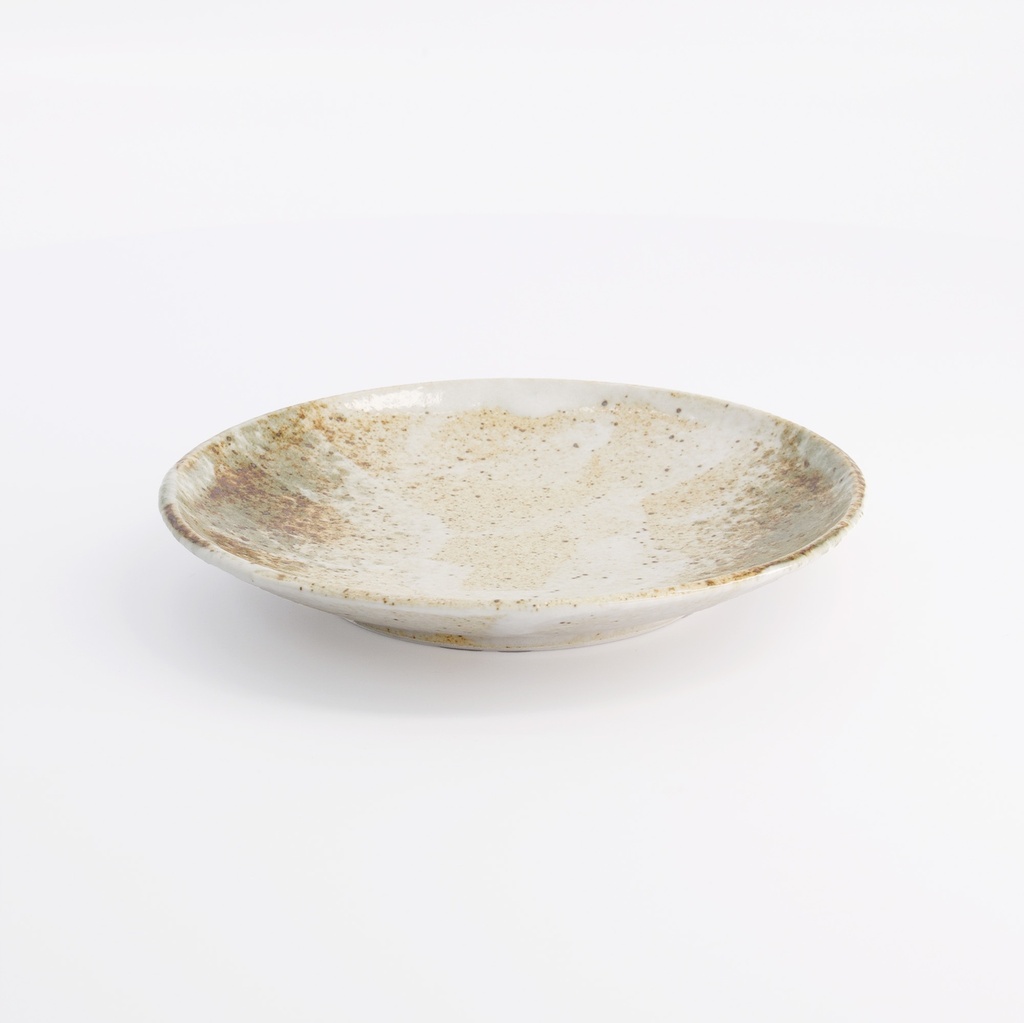 Yukishino Plate 16.7x2.5cm Br/Wh 21088 6/72