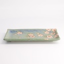 Sakura Plate 22.5x12.7cm Green 21347 6/48