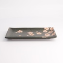 Sakura Plate 22.5x12.7cm Black 21350 6/48