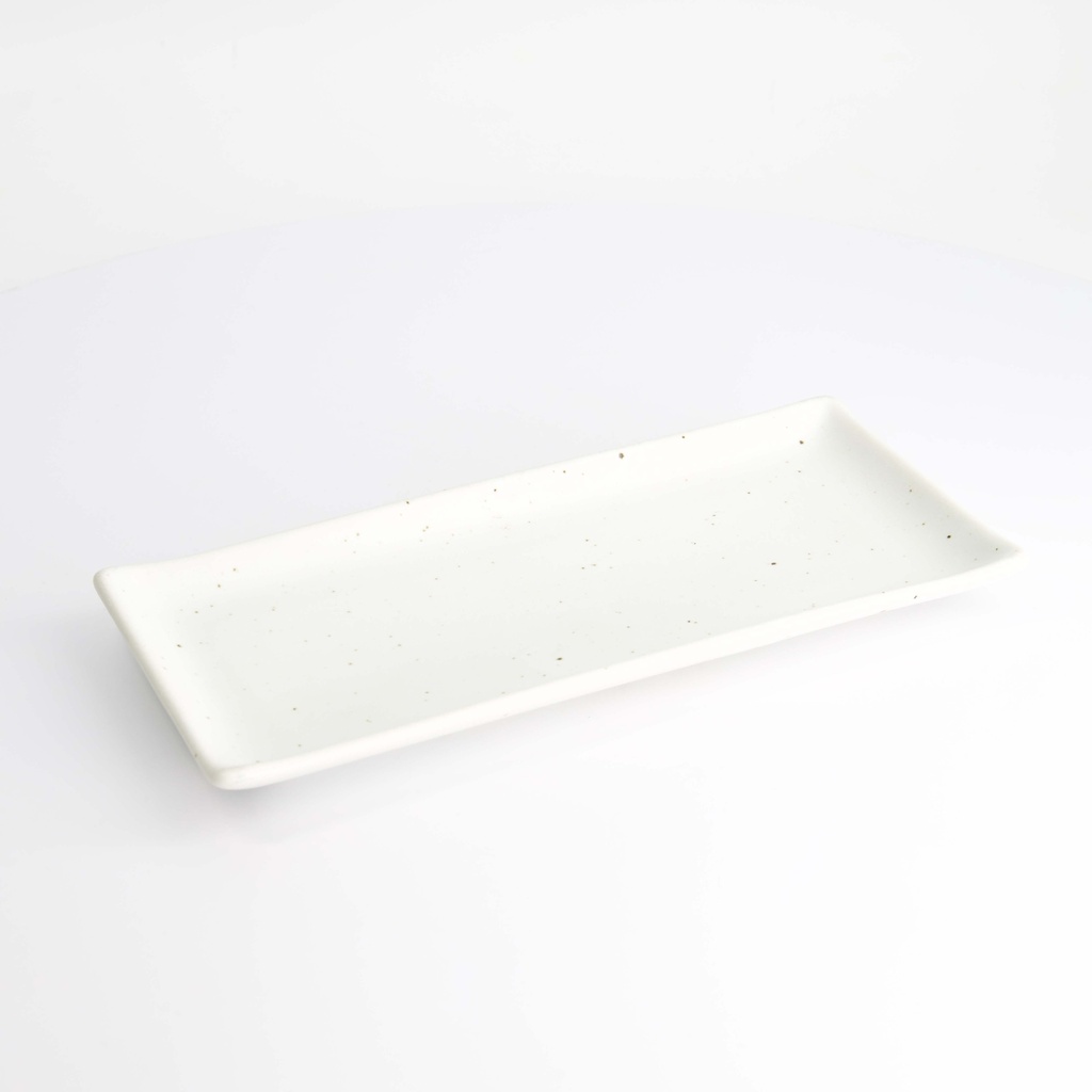 Kohiki White Matte Rect. Plate 28.5x12.5cm 21355 6/48
