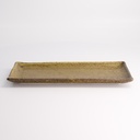 Mino Craft Rectangular Plate 28.5x12.5cm Brown  6/48
