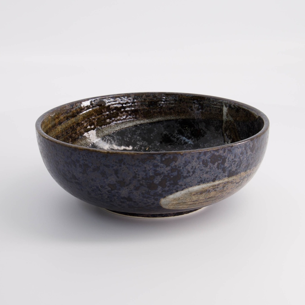 Arahake Tayo Bowl 19.7x7cm 1200ml Bk/Br 21434 3/24