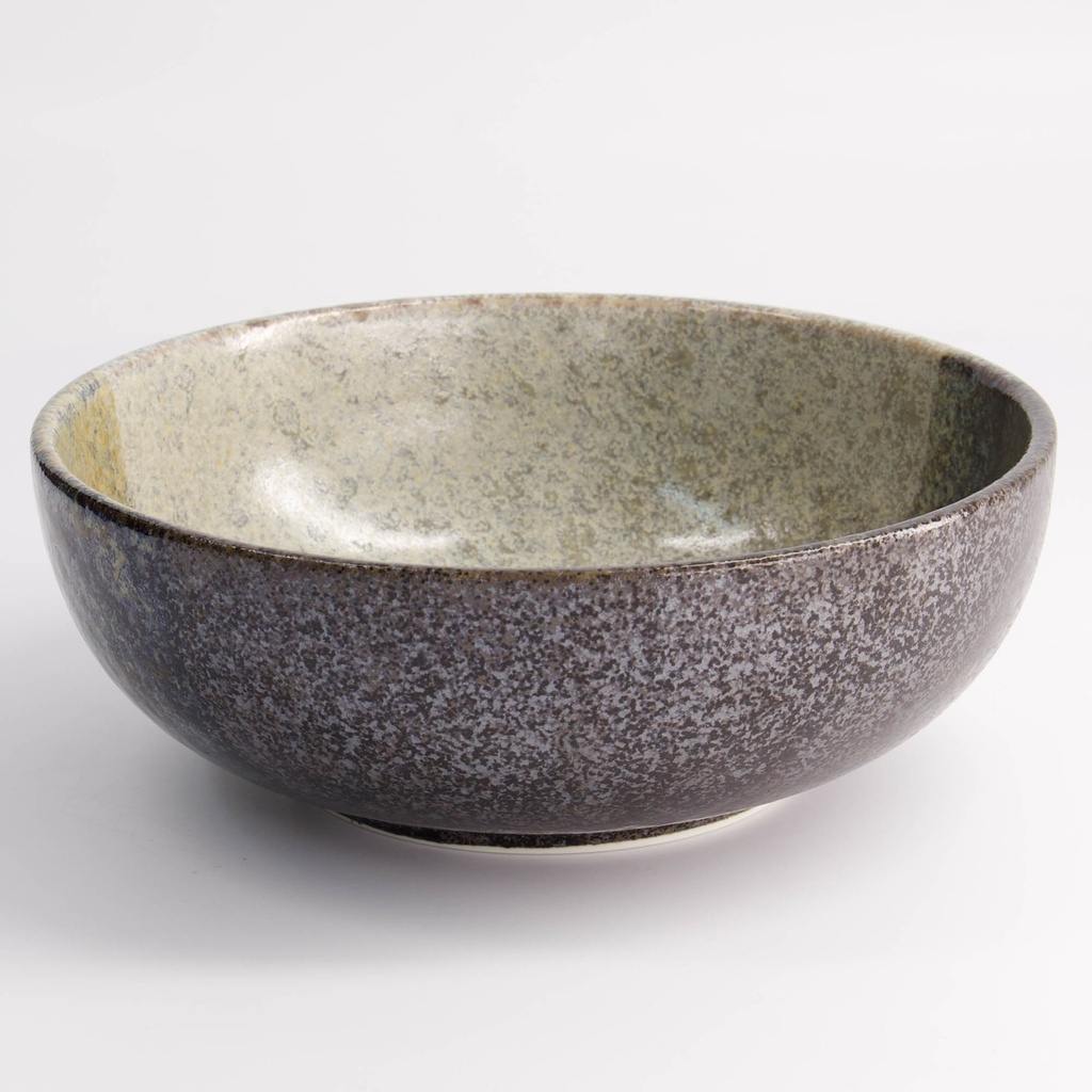 Oboro Yamakage Tayo Bowl 19.7x7cm 1200ml Bk/Br/Wh 21447 3/24
