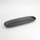 Yuzu Black Oval Plate 40.5x12.7x3.5cm A2027Y101 4/24