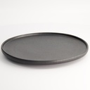 Yuzu Black Round Plate with Rim 26x2.4cm A21523Y101 3/18