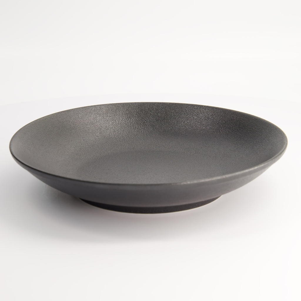 Yuzu Black Deep Rice Plate 25.2x4.7cm A23948Y101 3/18