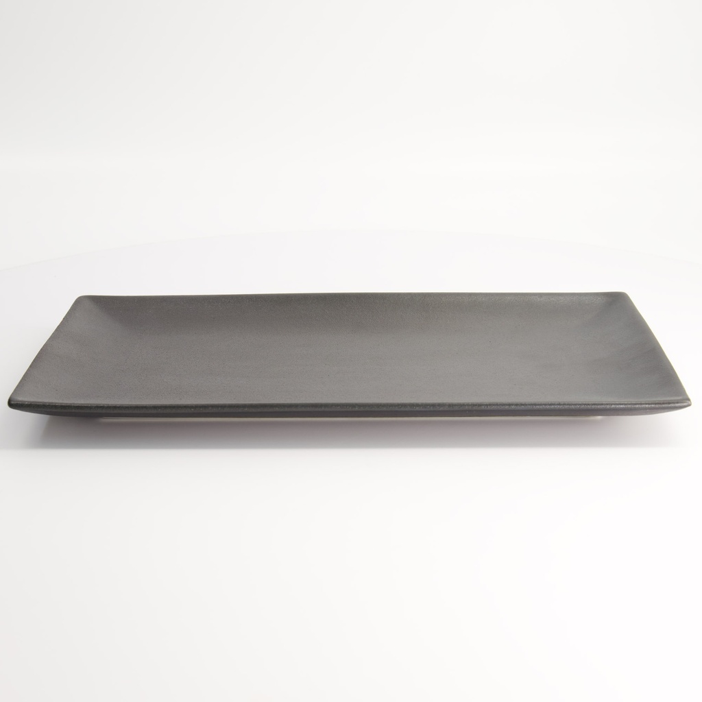 Yuzu Black Rect. Plate 34.3x19.4x2.4cm A21527Y101 3/18