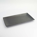 Yuzu Black Rect. Plate 34.3x19.4x2.4cm A21527Y101 3/18