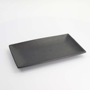 Yuzu Black Rect. Plate 27.1x16.1x2.4cm A21263Y101 4/24