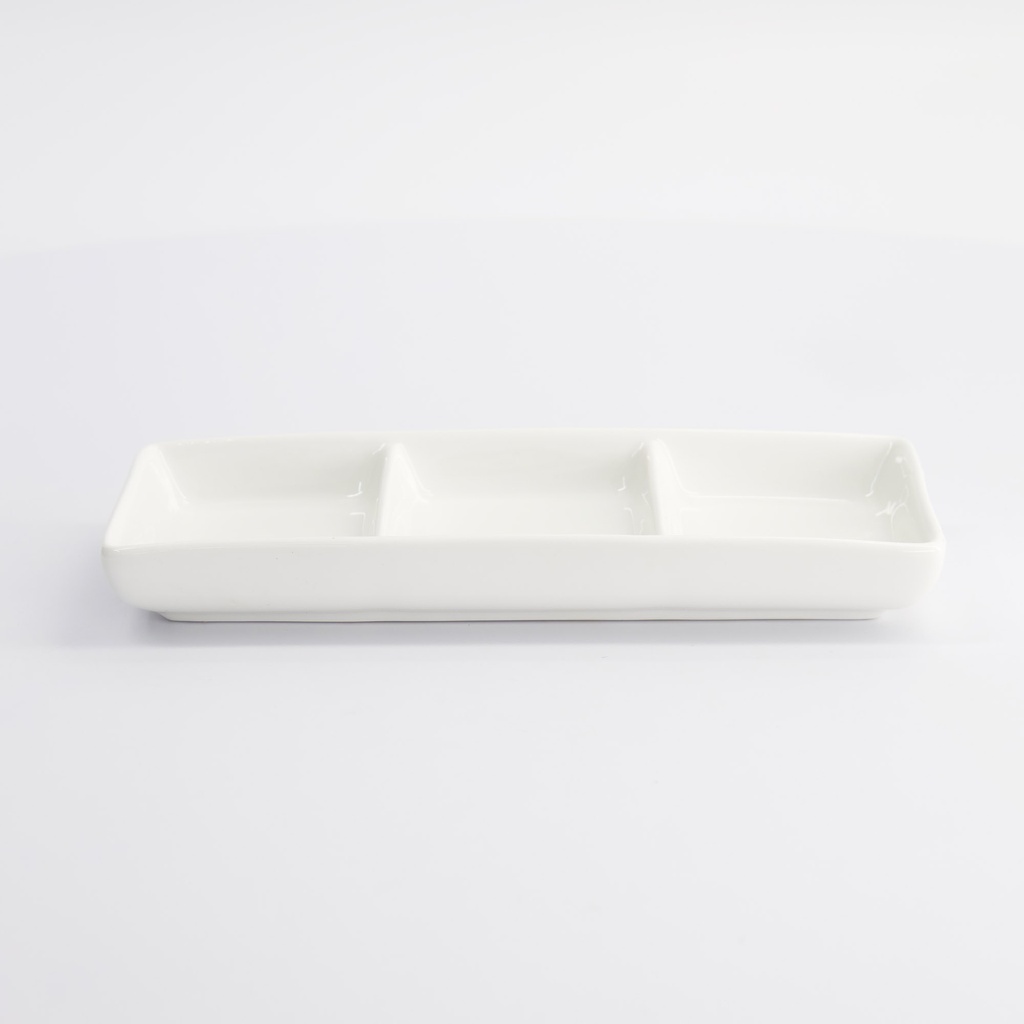White Series Sauce Dish 3pcs 20.5x8.25cm White A0227 6/48