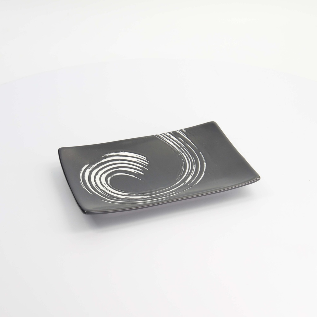 Black Maru Series Plate 20.5x14x2.3cm  A0404Y103T86 4/24