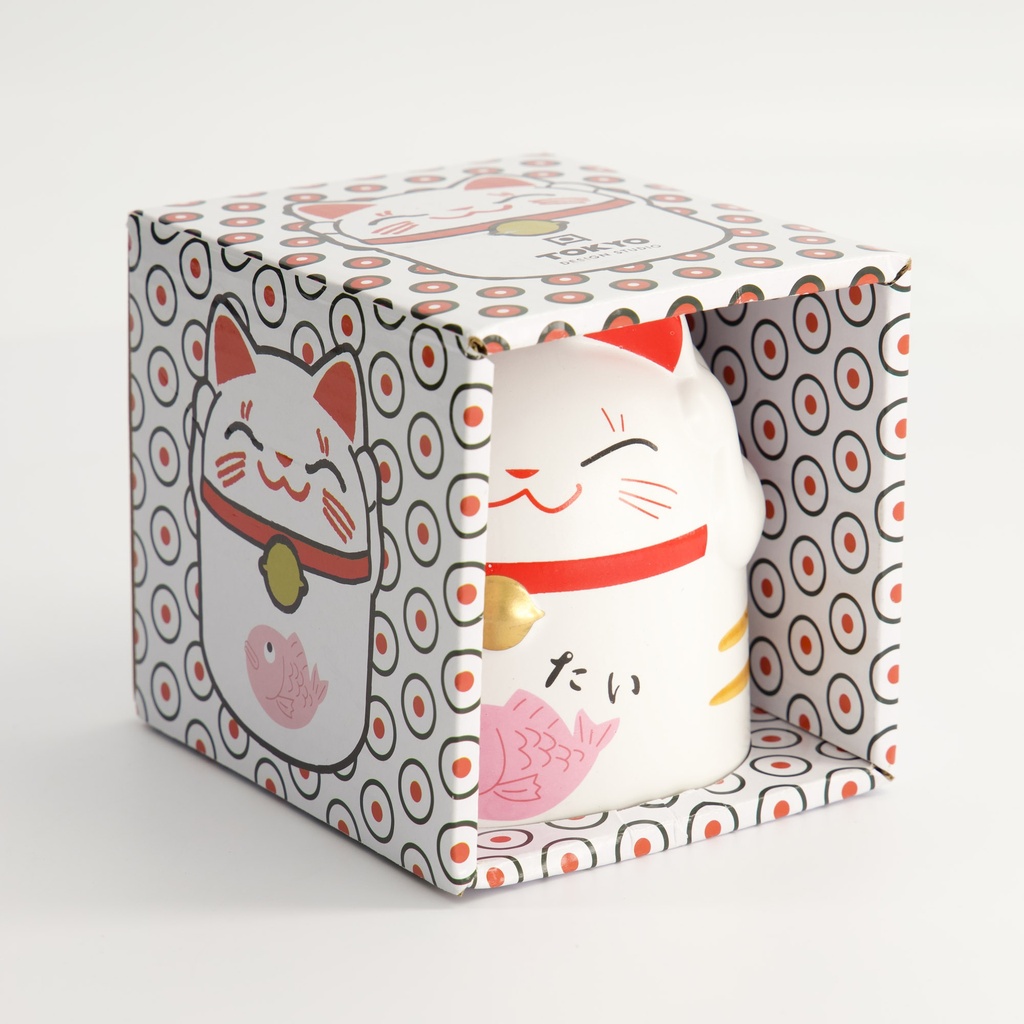 Kawaii Lucky Cat Mug Pink Giftset 8.7x10.2cm 350ml DL18/RC 1/36