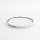 Garden Collection Round Plate 17.5x1.5cm Green Rim
