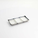 Tajimi Blue/White Sauce Dish 3pcs 19x9x2.5cm E485-51 8/64