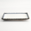 Tajimi Blue/White Plate 21.7x15x2.3cm E485-P-10019 5/40