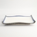 Tajimi Blue/White Plate 30x22.2x2cm E485-P-12012 4/16