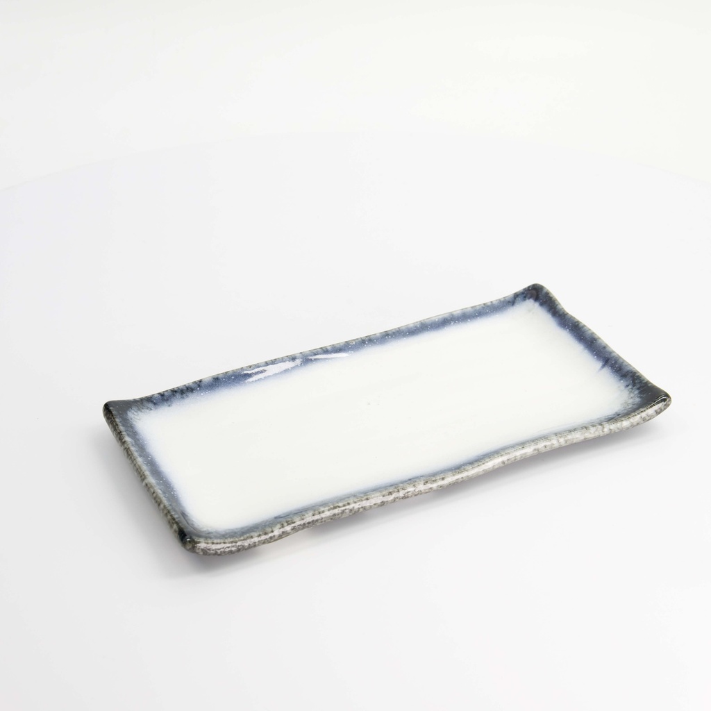 Tajimi Blue/White Plate 26x13x2cm E485-46 6/36