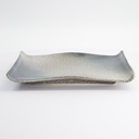 Tajimi Blue/Grey Plate 21.7x15x2.5cm E466-65 7999 5/40