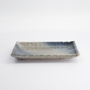 Tajimi Blue/Grey Plate 21.7x15x2.3cm E466-65 5/40