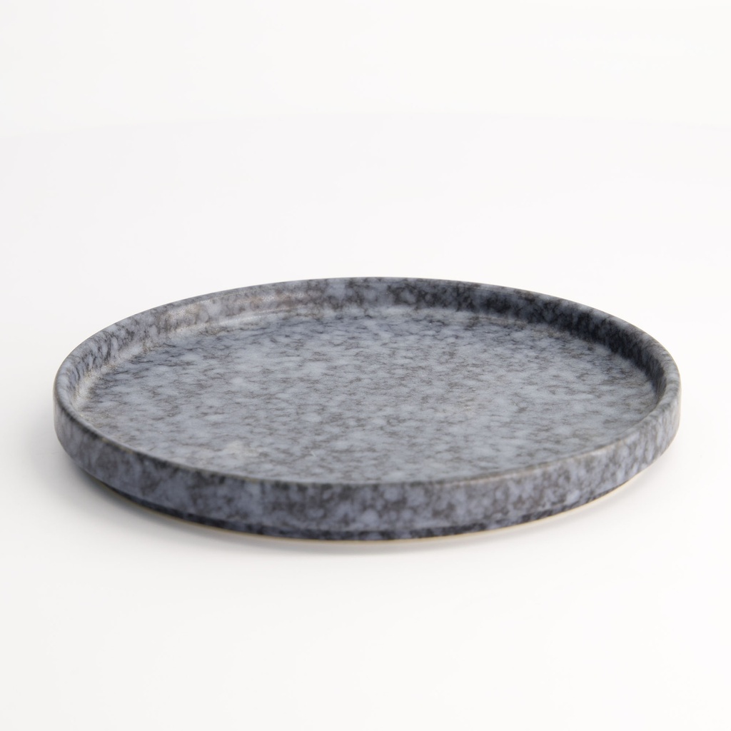 Nezumi Grey Plate 17x2cm E608-P-08110 4/48