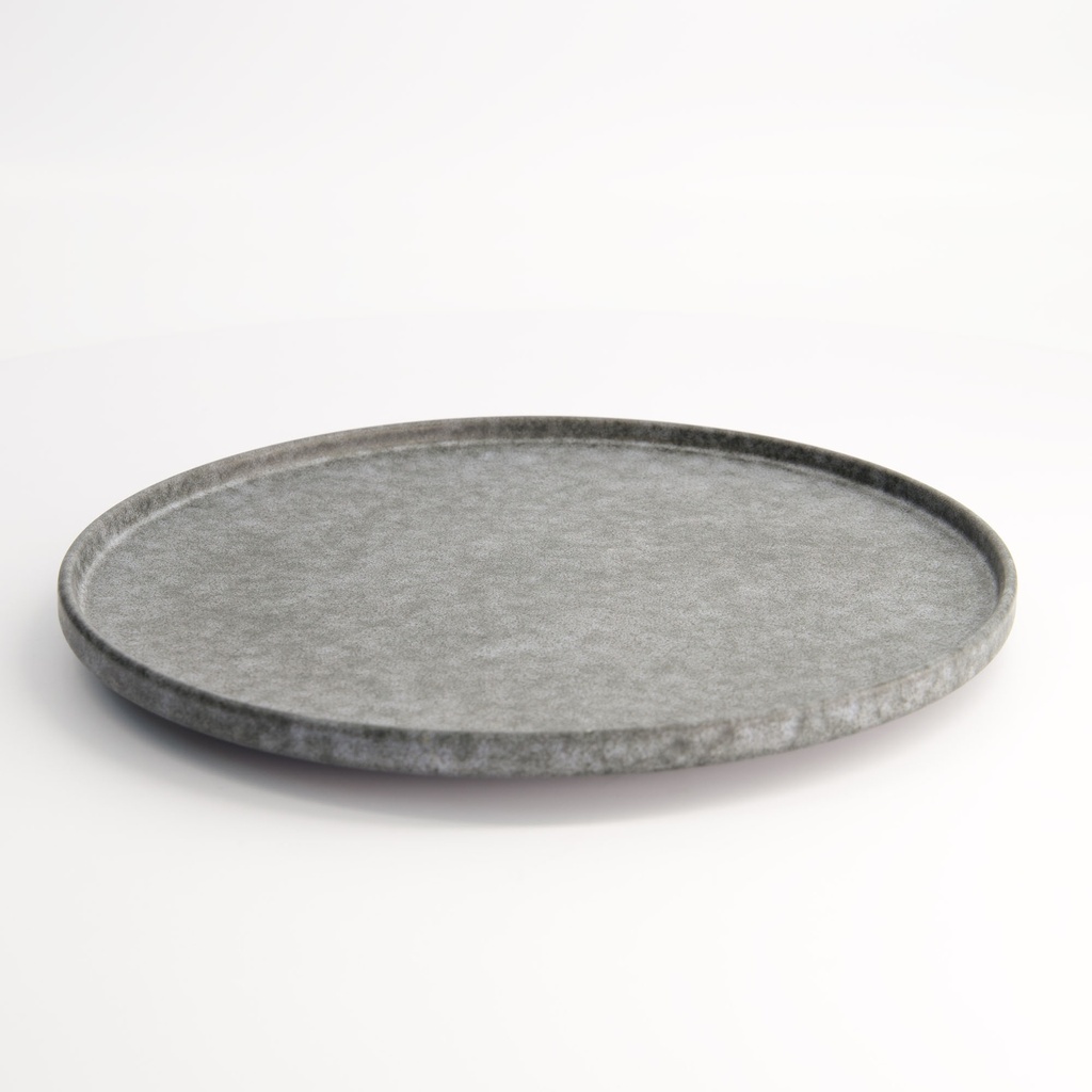 Nezumi Grey Plate 27x2.5cm E608-P-08039 2/24