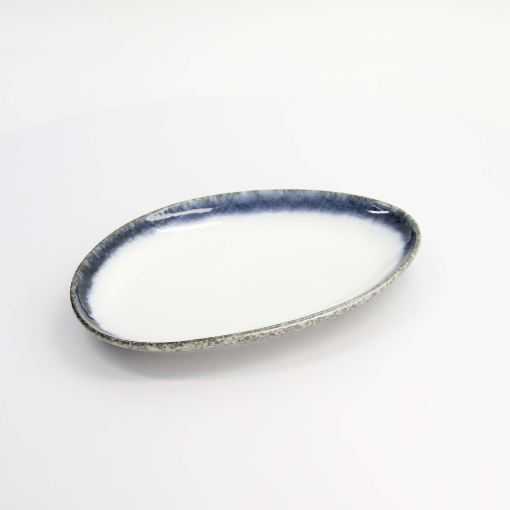 Tajimi Blue/White Plate 26.7x19x3cm E485-P-08112 2/16