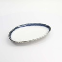 Tajimi Blue/White Plate 26.7x19x3cm E485-P-08112 2/16