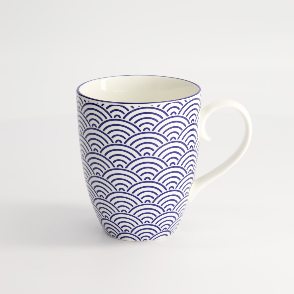 Nippon Blue Mug 8.5x10.2cm 340ml Wave 15622 6/36