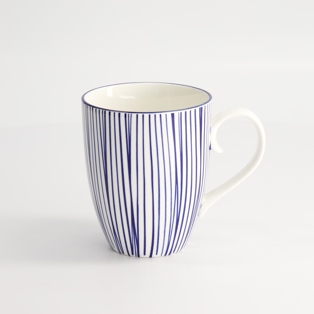 Nippon Blue Mug 8.5x10.2cm 340ml Lines 15627 6/36