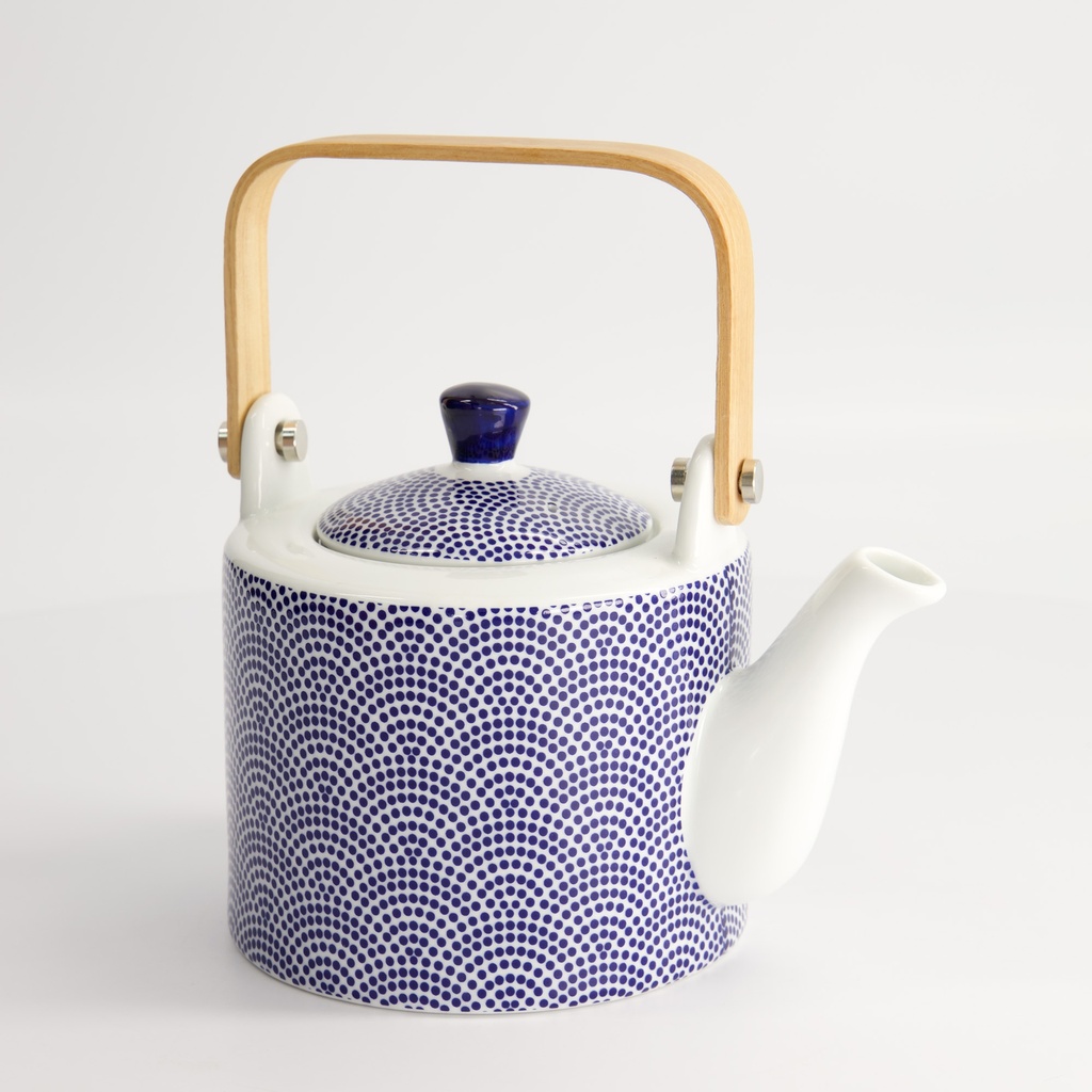 Nippon Blue Teapot 0.8lt Dot 15634 1/12