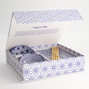 Nippon Blue Sushi Giftset 6pcs 21x13.5 & 9.5x3cm Wave/Star 15330 1/12