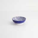 Nippon Blue Dish 9.5x3cm Wave B 15601 12/144